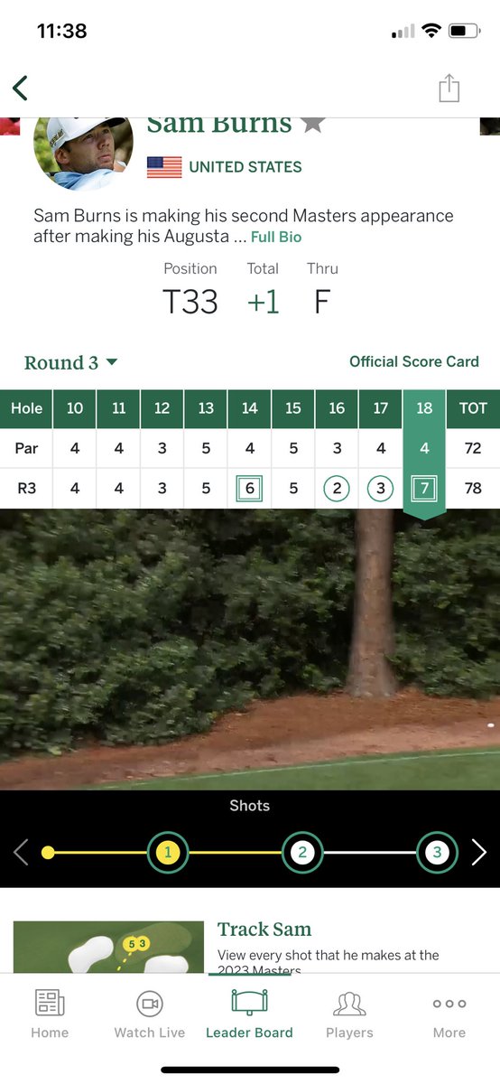 beachego's tweet photo. How did Sam burns’ tee shot go from the fair way it appears to hitting from the trees?
@TheMasters @Samburns66 @Tour_Junkies https://t.co/bRX8CAWsPN