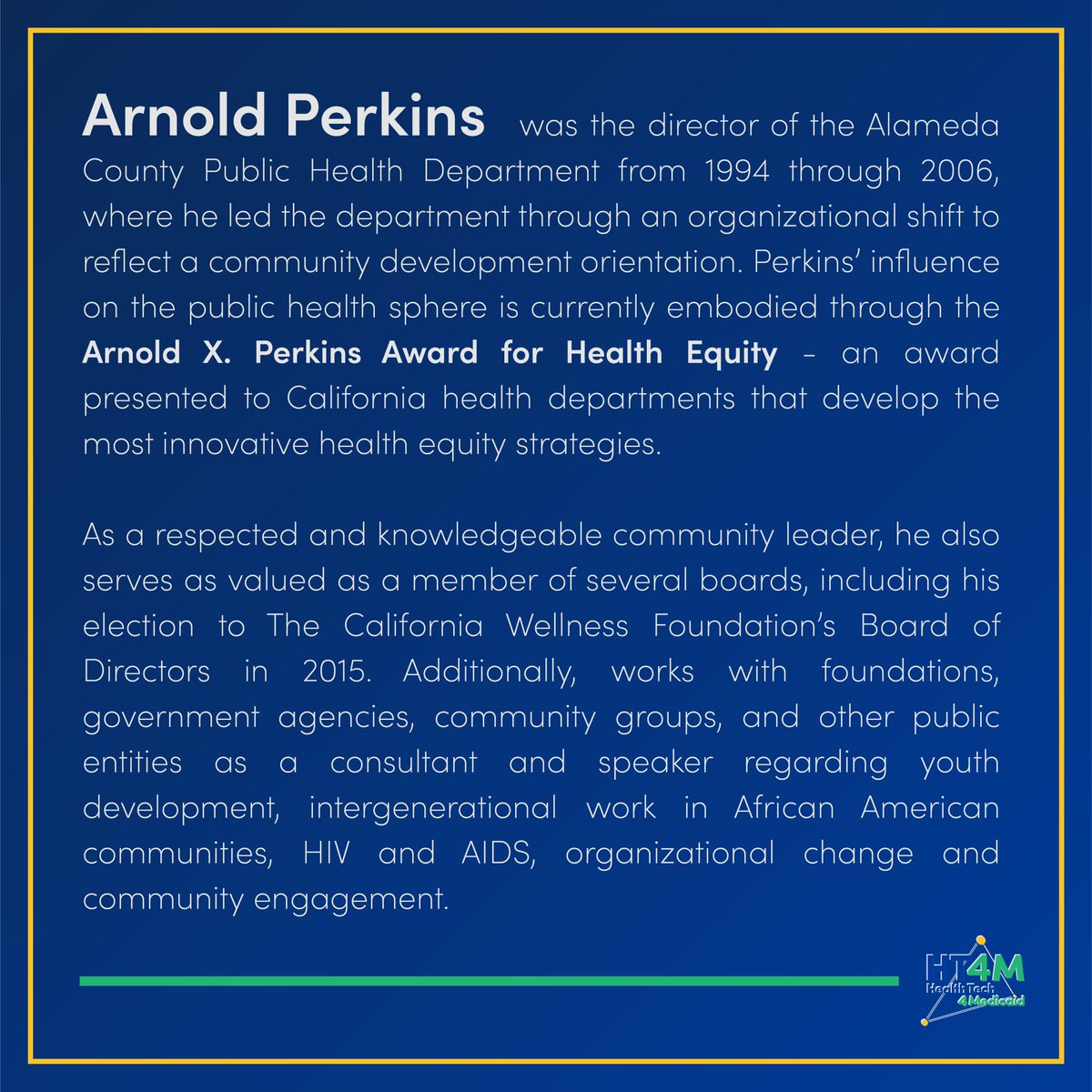 HT4Medicaid's tweet photo. Arnold Perkins, a #HealthEquityHero, dedicated his career to improving healthcare access for marginalized communities. The former CEO of Harlem Hospital fought for better funding and resources, and advocated for policy changes to ensure equitable care for all. #HealthcareEquality https://t.co/X6hLiXEl0W