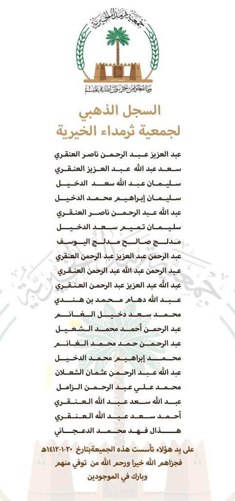 GTharmada's tweet photo. جمعية #ثرمداء الخيرية 

تأسست في ٣٠/ ١ / ١٤١٢هـ
على يد مجموعة من أعيان ثرمداء جزاهم الله خير الجزاء رحم الله الميت منهم وبارك في الموجودين .
حقاً علينا الدعاء لهم في هذه الأيام 
لا تنسوهم من دعواتكم 
#ق٣ #رمضان https://t.co/HIZRu6yvlt