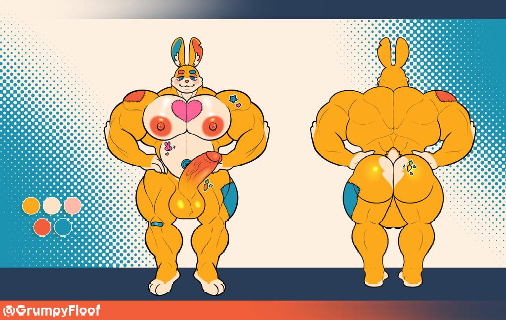 NocturnePrimus's tweet photo. It's Easter Sunday, and that means a certain Bunny Stud is hopping onto the scene!  Introducing Jack Humphrey, your new best friend~  All that muscle may not look it, but he's as soft and cuddly as they come!  

🎨 @GrumpyFloof , Thank you again! https://t.co/XP3qN2p5NX