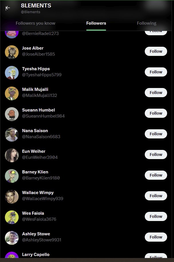 0xcapa's tweet photo. i wonder if @8lements bots their social media... Must BeaCoincidence1001 https://t.co/zRWZXm03LH