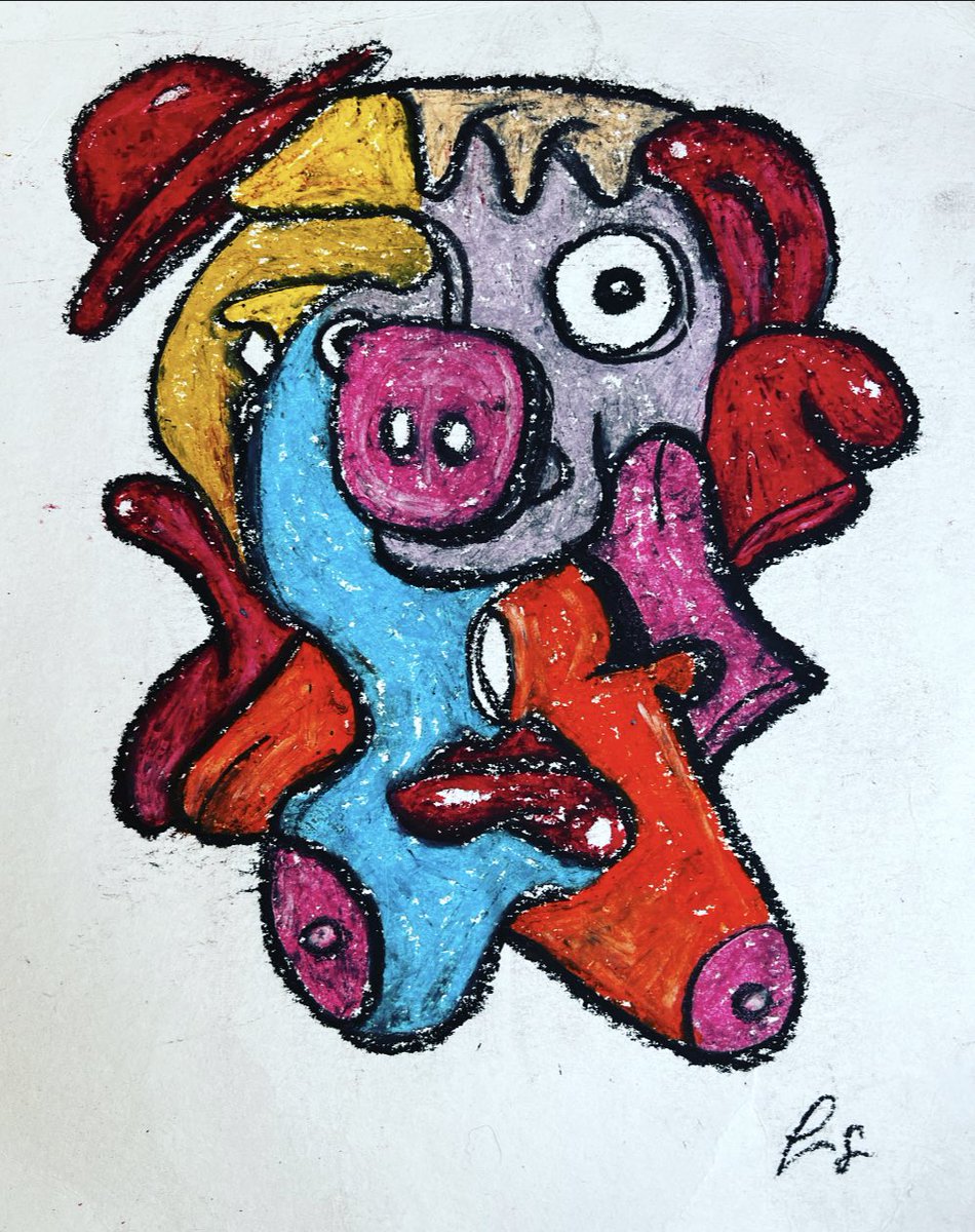 Piglet Fatale - <a href="/moelucio/">Moe Lucio</a> - can you find his AI twin and post it below? #cryptoart #cryptoartist #cryptoartinvestment #cryptoartists #cryptoarts #cryptoartcollection