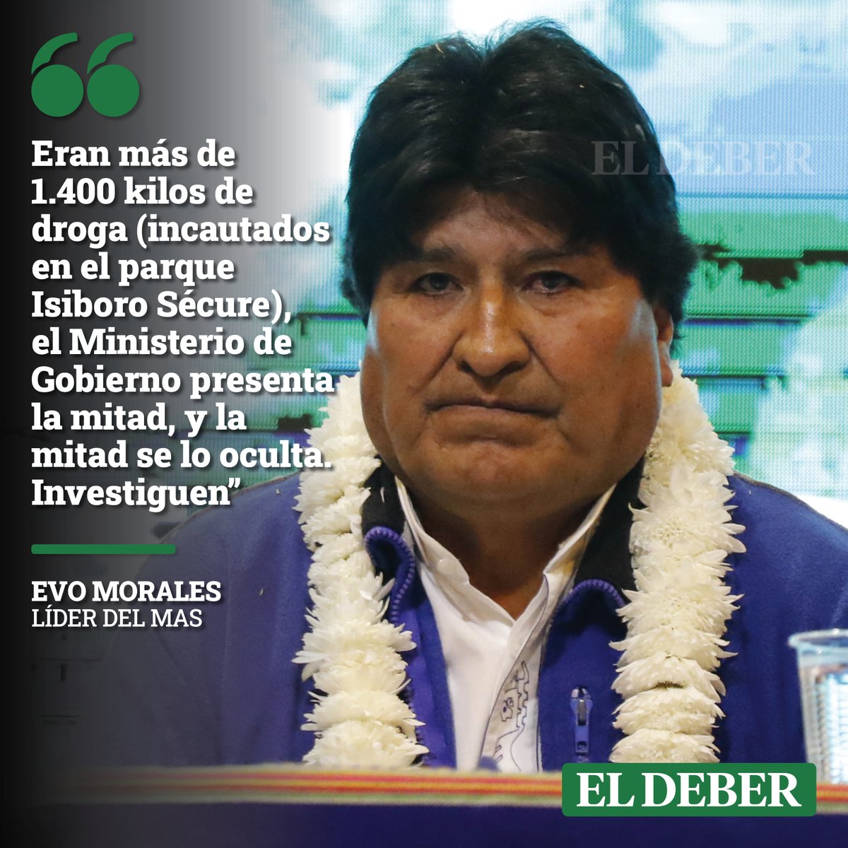 grupoeldeber's tweet photo. Evo acusa al Ministerio de Gobierno de infiltrar policías al Trópico de Cochabamba y de quedarse con parte de la droga incautada

📲Lea la nota>> https://t.co/yBhBOfXjs4

#ElDeber | #EvoMorales | #Cochabamba https://t.co/6ezz7cZaZM