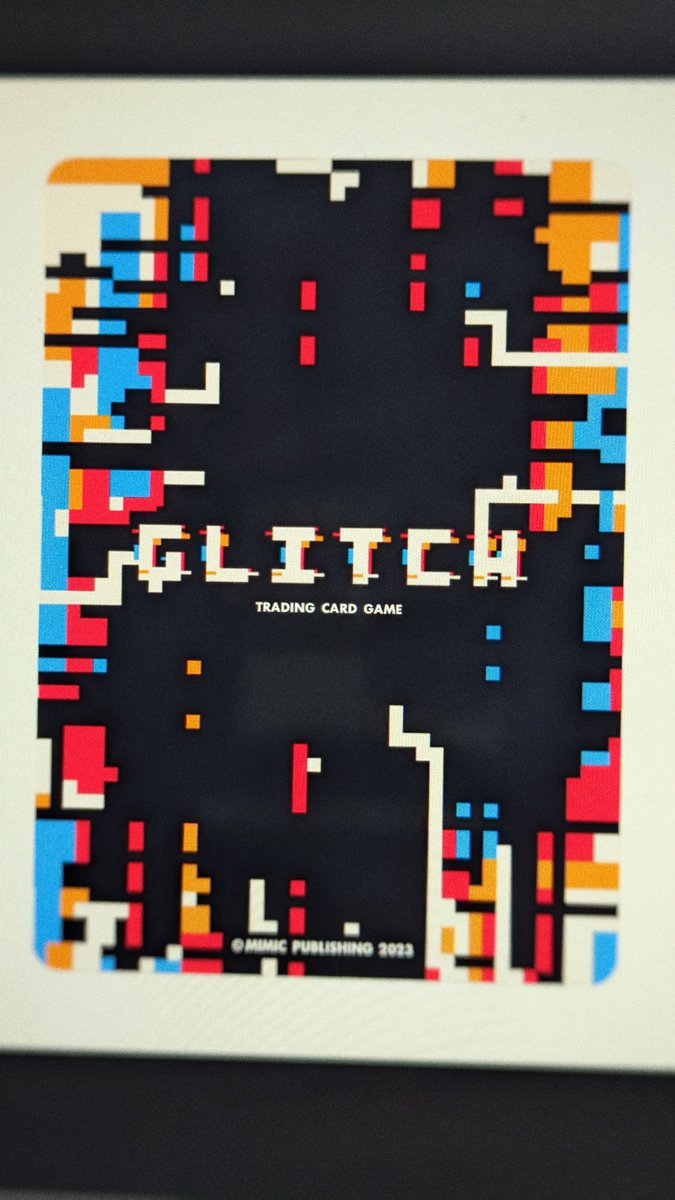 glitchcardgame's tweet photo. We may have come close to what the back of the cards will look like. 
#glitchtcg #tcg https://t.co/Ihsxl68WIf