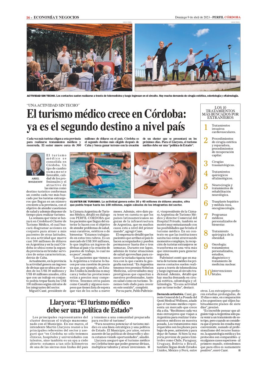 ArielBogdanov's tweet photo. El turismo médico crece en Córdoba. 

La definen como una "actividad sin techo" que puede dejar hasta 100 millones de dólares en la provincia. Cuáles son los tratamientos más buscados por extranjeros. 

Nota para @PerfilCordoba 

https://t.co/DSDUHlTNr9 https://t.co/b2NEb166BC