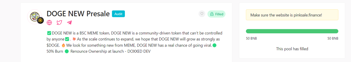 DogeNewbsc's tweet photo. Claim at launch time: 16:30 (UTC)

Plans in launch day : 
- Renounce Contract After Launch
- Top 1 Trending Avedex live
- CMC , CGK submit

#DOGENEW $DOGE #MEME $BSC https://t.co/oXBmXt7w4U