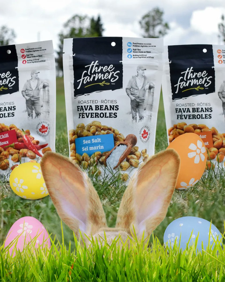 ThreeFarmers's tweet photo. Hoppy Easter from Three Farmers! May your day be as sweet as the Easter treats you enjoy today! Don't forget to balance out all that sugar with the protein and fibre contained in our pulse snacks!
#ThreeFarmersFoods #GroundedInGoodness #GlutenFree #Easter #HappyEaster https://t.co/pLCpsgvCEW