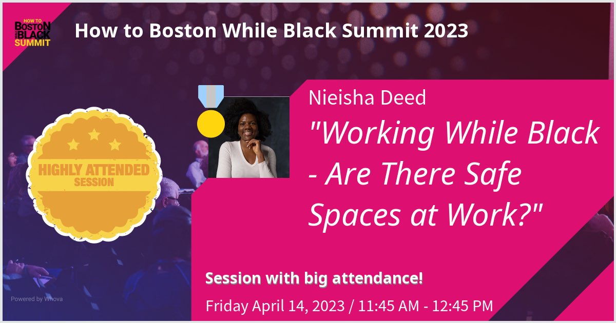 Are you planning to attend the 2nd annual “How to @boswhileblack Summit” this week?
 
Guess what? 
 
I will be sharing a bit of my story and why I decided to exit Corporate America in 2018. 

See you there!
 
summit.bostonwhileblack.com
 
#corporateamerica
#entrepreneur
#ceo
#hr