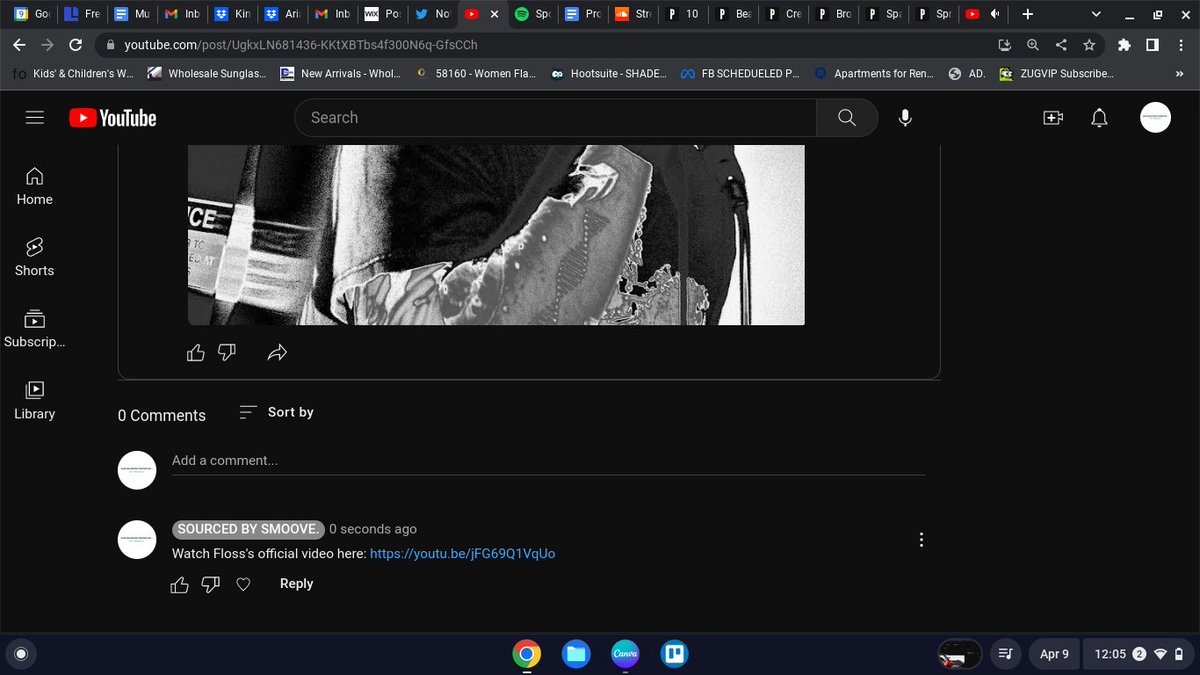 SmooveTheSource's tweet photo. Just learned that Youtube has a community feature where we can post, posts. 

Great for engagement. I may just have to become more active now. This is cool af to me.

Go watch @BOYFLOSS_ new video: https://t.co/wthdFcMo4P https://t.co/Gz0OQgCFqM