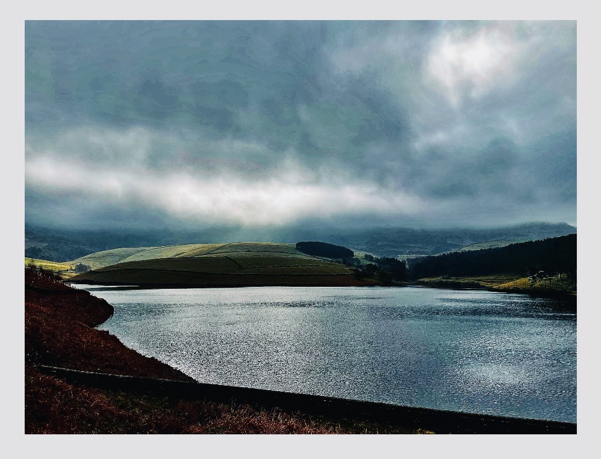 Moody hues at Kinder reservoir this morning. #Kinder #kinderscout #derbyshire #PeakDistrict #walking #getoutdoors #nationalparks #highpeak #nature #natureconnection #views #vistas #england #photograghy