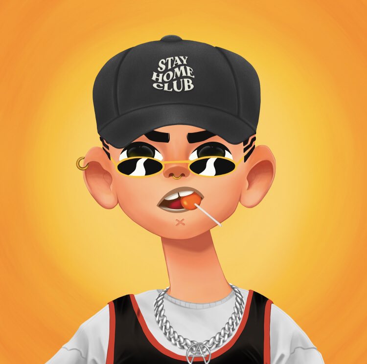 gdee09's tweet photo. I’ve been reppin the stay home club cap no hair irl for awhile now. Bout time I got the @IntrovertscNFT stay home club short hair. Happy Easter! https://t.co/1FOAg8AEyb