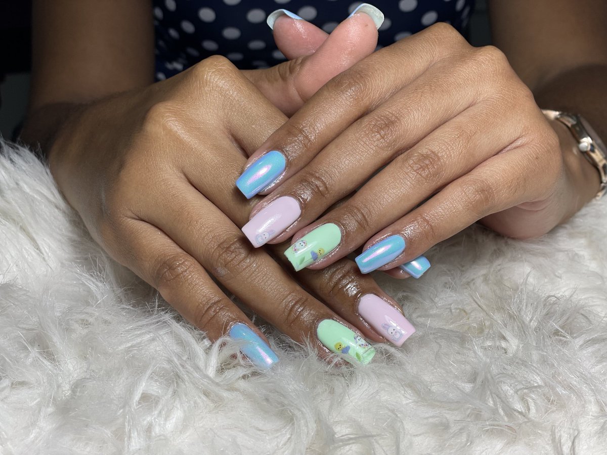 prettybusinessT's tweet photo. Easter Nails https://t.co/z1B9a5LO4I