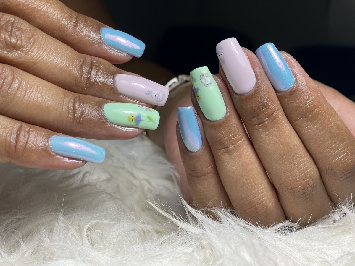 prettybusinessT's tweet photo. Easter Nails https://t.co/z1B9a5LO4I