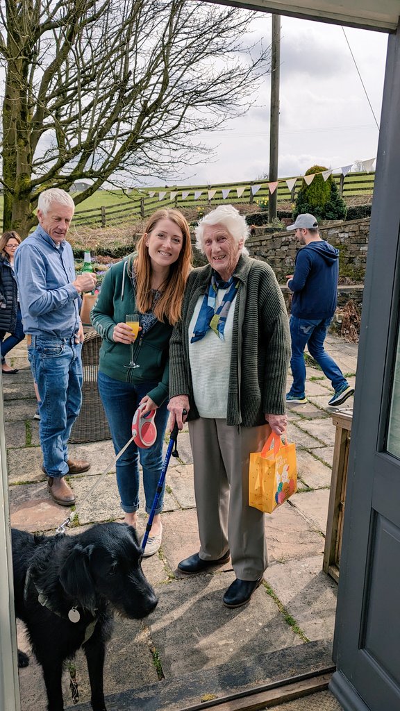 My 90 year old grandma and twin sister enjoying my parents' annual Easter egg and wine hunt 🐇🐣🍫