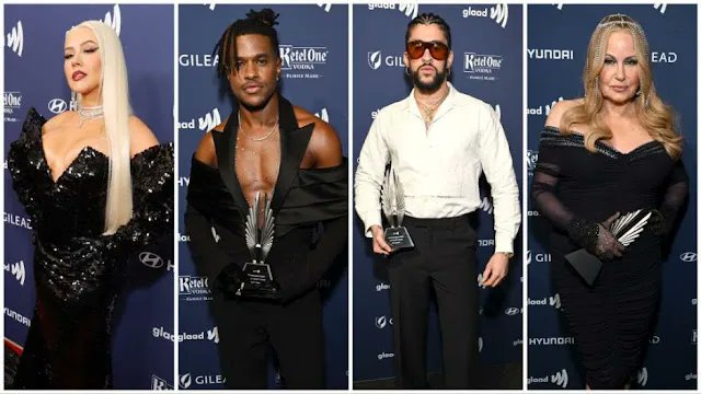 OrgulloLGBT's tweet photo. La 34ª edición de los Premios GLAAD Media homenajeo a Bad Bunny, Cristina Aguilera y otros aliados LGBTIQ+ https://t.co/RHfpCVPTps https://t.co/v7xNKIkhdT