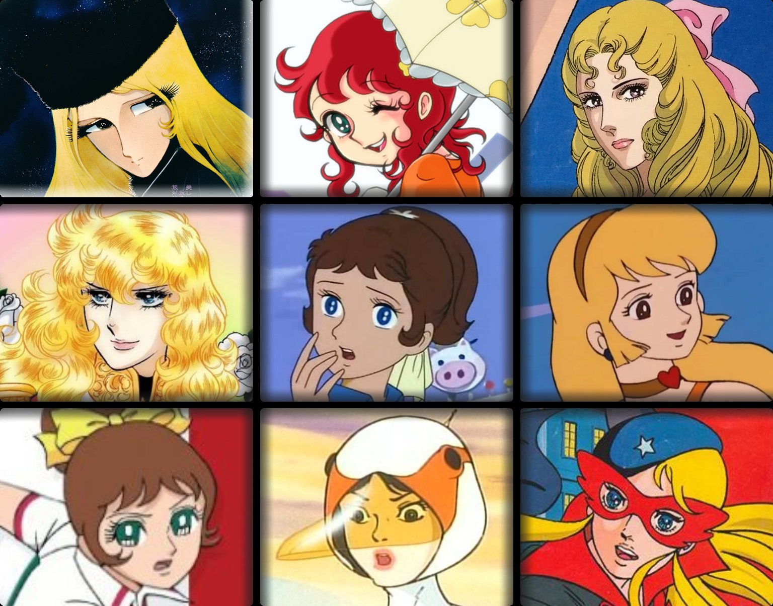 Anime characters from the 1970s. Some straight OG cartoon... | Classic  cartoon characters, Anime, Old cartoons