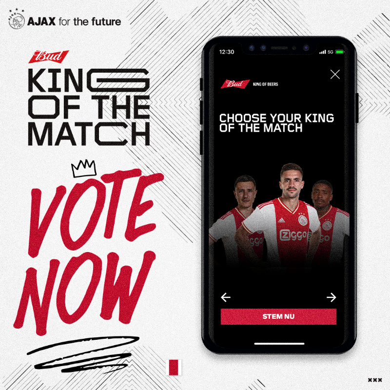 AFCAjax's tweet photo. Who is your #KingOfTheMatch? Vote now! ๐คด