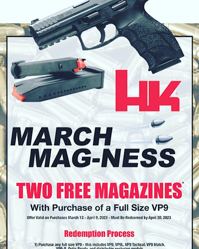 Stop by bfgoutfitters.com for rebates. #guns