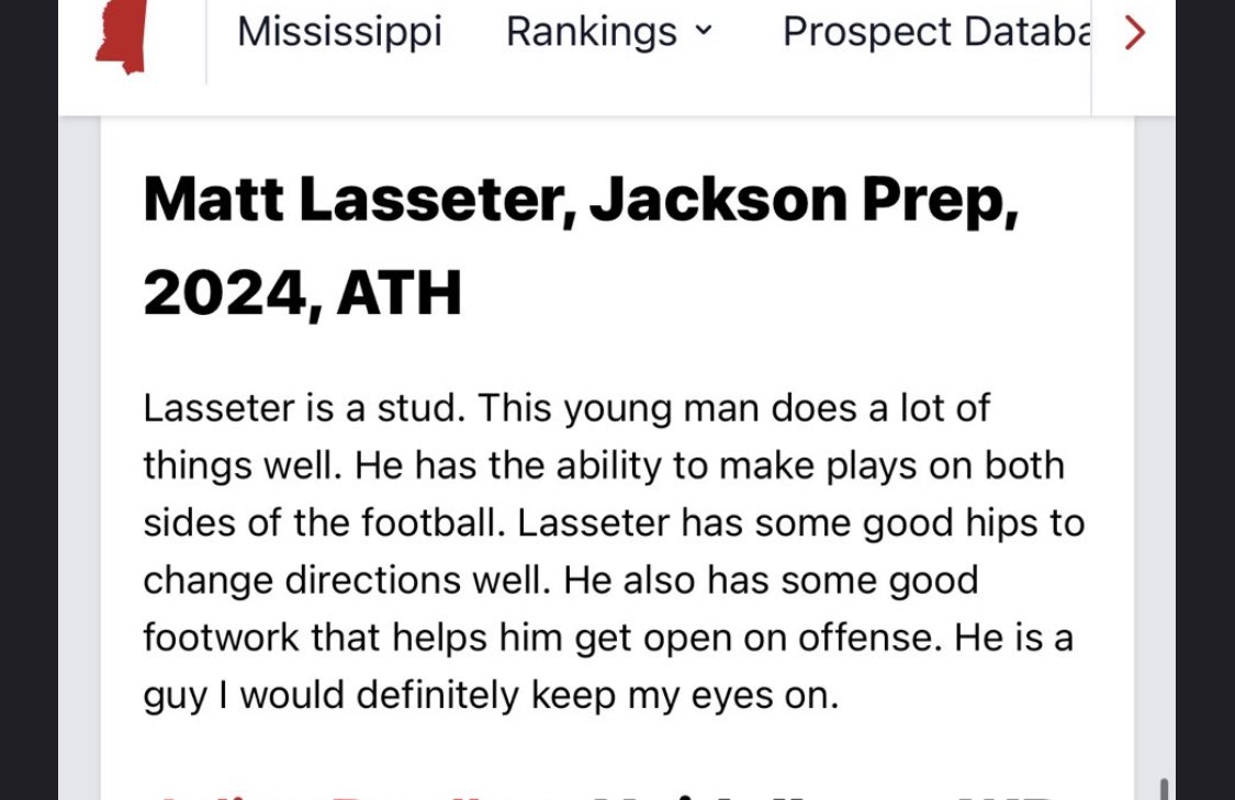 Matthew Laseter 🥋 (@laseterma) on Twitter photo Thank you for the write up!!@PrepRedzoneMS <a href="/MacCorleone74/">Rion (Ree-un) Young</a> @Beastydoee_ @dawgs_united <a href="/JacksonPrep_FB/">JacksonPrep Football</a> <a href="/Coachstrib/">Kiery Stribling</a> Thank you for the write up!!@PrepRedzoneMS <a href="/MacCorleone74/">Rion (Ree-un) Young</a> @Beastydoee_ @dawgs_united <a href="/JacksonPrep_FB/">JacksonPrep Football</a> <a href="/Coachstrib/">Kiery Stribling</a>