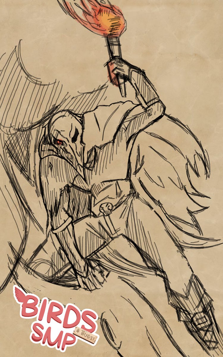 Name: <a href="/slysprouts/">sly</a> 
Species: Vulture
Fact: Vultures are relatively silent as they lack a syrinx so they can only hiss, growl, and snarl
#BirdsSMP