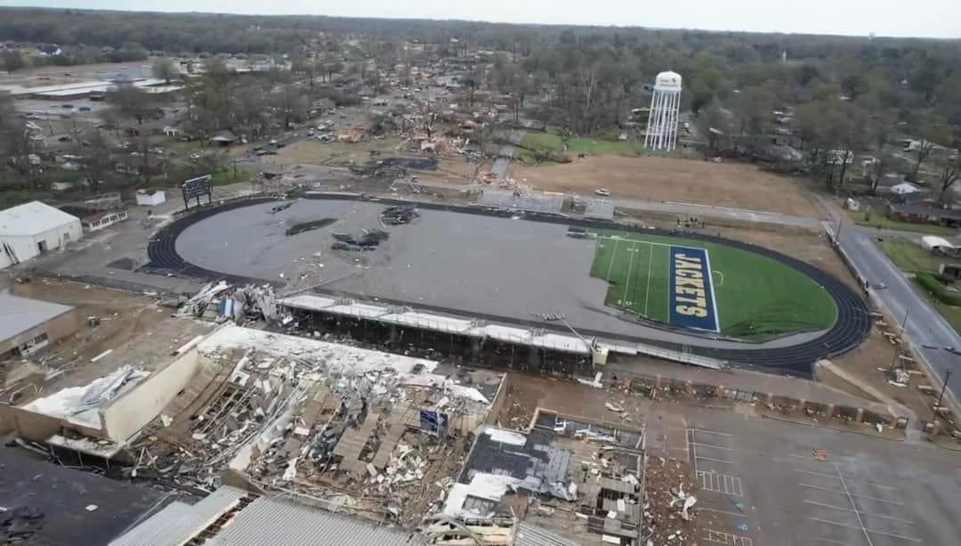 My Hometown of Wynne, AR destructed from a Tornado….Right now the reality is there is a lot needed to rebuild and it is starting with Equipment and Trucks to remove debree….they do not have many resources so if there is someone who could help please do!!!