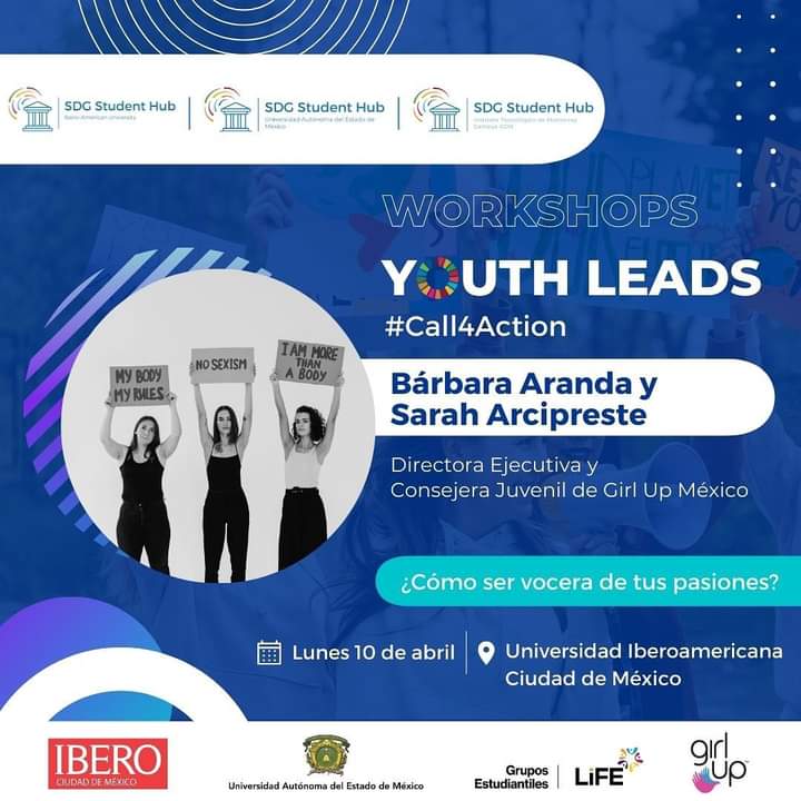 📣TALLERISTAS YOUTH LEADS: #WeHaveTheVoice

👉🏻Conoce a Bárbara Aranda y Sarah Arcipreste, Directora Ejecutiva y Consejera Juvenil de Girl Up México.

👉🏻Para más información y registro previo, consulta bit.ly/406ZMd6