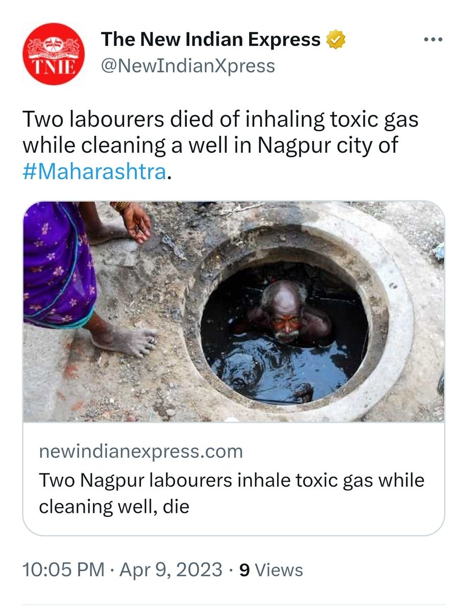 Why #Feminists are not demanding #WomenReservation for such jobs?

Two poor #Men died while cleaning the toxic well. 

#MensLivesMatters ???

❌️🙅‍♂️❌️