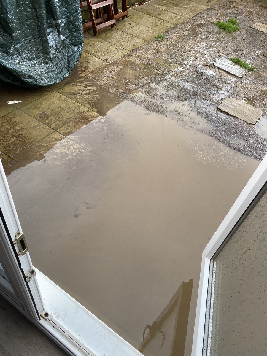StentKate's tweet photo. Anyone else having problems with #tilia struggling to get them to rectify terrible waterlogged area outside back door. https://t.co/bqLhSmhRWJ