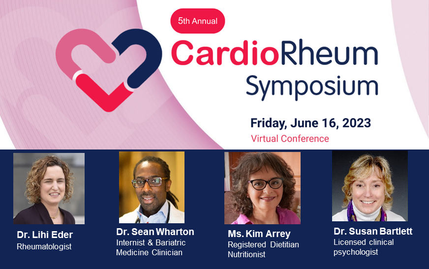 Weighing the facts: how to support patients in achieving sustainable weight loss, led by rheumatologist @lihi_eder psychologist @Susanbartlett12 dietitian @kimarrey & internist/PharmD @seanwharton to review evidence on #obesity management 👉Register cardiorheum.org/symposium