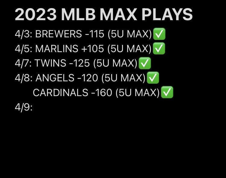 BlizzyBets's tweet image. ⚾️MLB PLAY OF THE YEAR FREE⚾️

I HAVE ANOTHER 5U MLB MAX PLAY FOR TODAYS CARD👀💣

I WANT TO DROP IT FOR FREE‼️

I AM 5-0 ON MAX PLAYS THIS MLB SEASON AND I WILL DROP THEM FOR FREE TIL I LOSE🔥

250 LIKES/RT BOTH ARE FREE🫢

#GamblingTwitter #MLB #SportsBetting #Betting