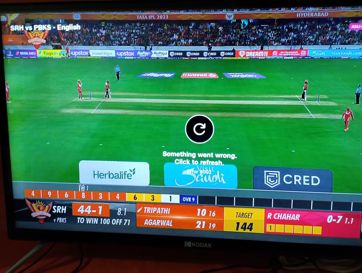 SandeepRaoGona's tweet photo. @JioCinema @JioCare 
Having issue in streaming of Ipl Live content. Can you get this resolved https://t.co/ZcVRntI7zC