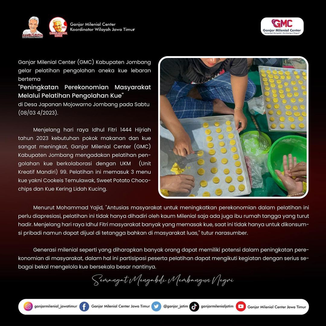 ganjar_jatim's tweet photo. #GanjarPranowo #ganjarmilenialcenterjatim #ganjarmilenialcenter #gmcjatim #Soimah #Kurus #Masadam https://t.co/byuMFueLm2