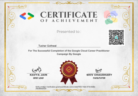 TusharGothwal03's tweet photo. I'm thrilled to announce that have received the certificate for the GCCP program organized by @GdscMsit in collaboration with Google I also received some amazing swags🫶.
A big thanks to @kavyaaa_jain the lead &amp; @theycallmeshiv  cloud facilitator fot this #Google #Cloud #swags https://t.co/E0yrnnQBos