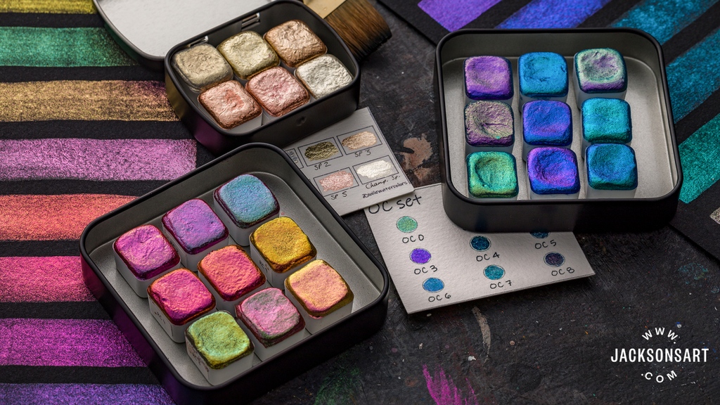 jacksons_art's tweet photo. Morgaine Davidson tests Iuile Colourshift Watercolours and shares her thoughts with us. Read the full article on our blog: https://t.co/CrxwIkslQD #watercolours #colourshift #glitterwatercolours #shimmerwatercolours #veganwatercolours #painting #artmaterials https://t.co/LBuBkIBBCc
