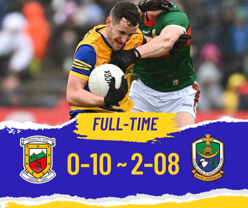 Fantastic start to the Championship.  Great work and result today 💛💙 @RoscommonGAA @clubrossie @RosLegends #WeAreRos #Rossies