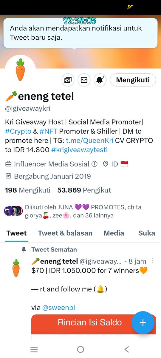 ImBackagaiiiiin's tweet photo. @igiveawaykri @sweenpi Done wishmelucj https://t.co/Oi7BUNEls0