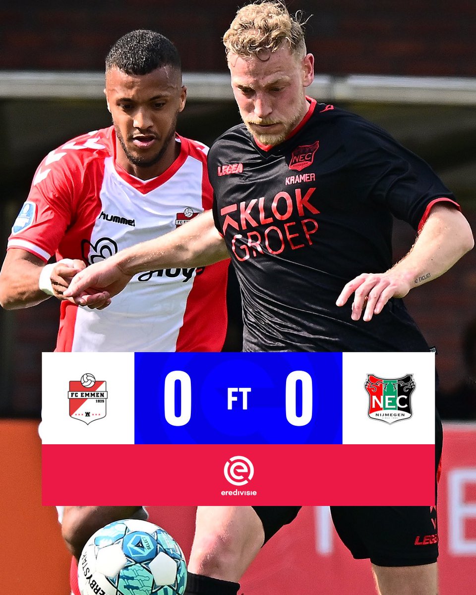 eredivisie's tweet photo. Zondagmiddag wedstrijden ✅
🔥 Ruime thuisoverwinningen voor @AFCAjax en @fctwente
⚖️ @FC_Emmen en @necnijmegen komen niet tot scoren
#motd #ajafor #emmnec #twecam https://t.co/2nkaGJbMaj