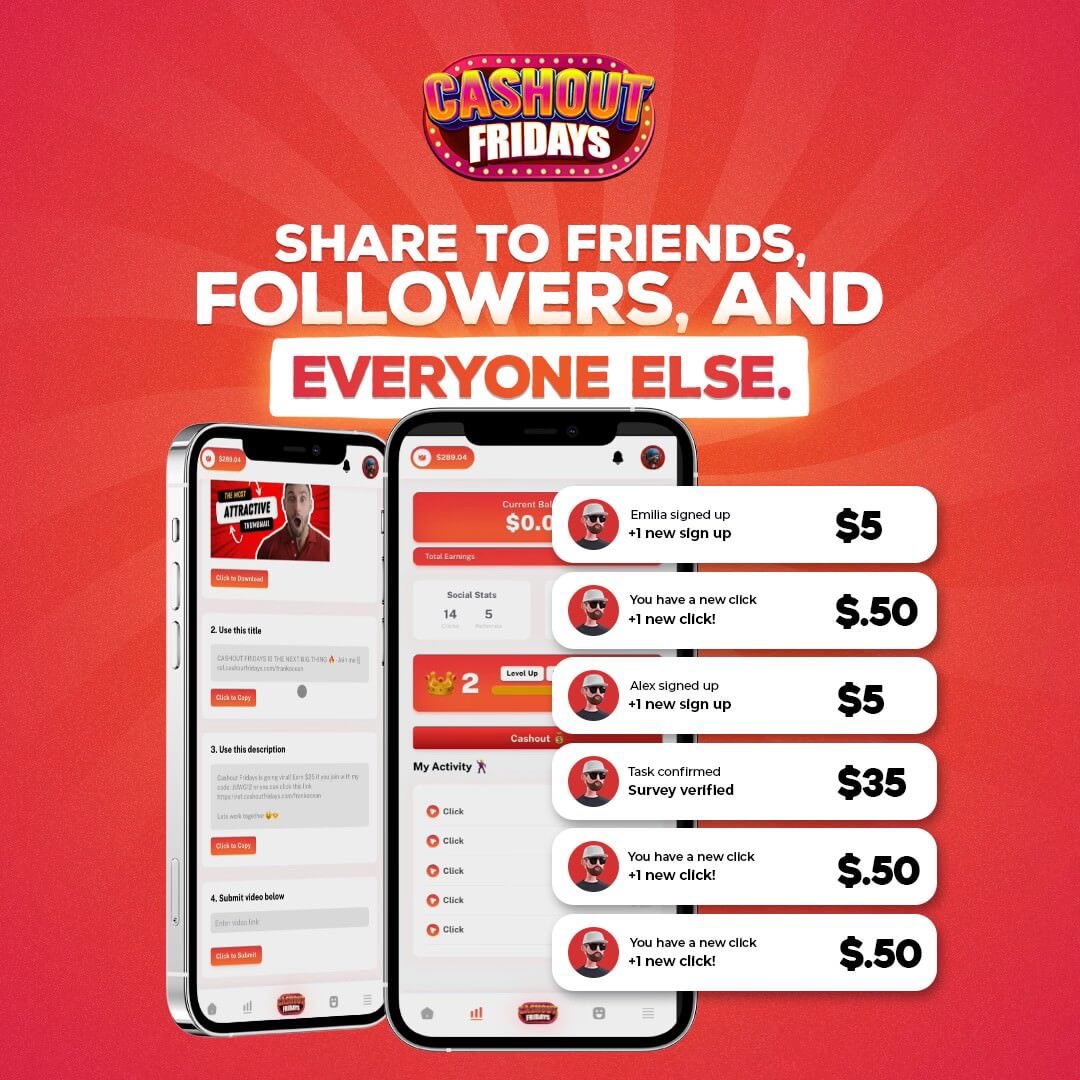 nelisjane's tweet photo. Cashout Fridays is the best way to make money online. 

Earn $25 if you join with my code: NELI1335 or you can click this link below! 💰 

https://t.co/0cg2Ds5cqM https://t.co/2VYaiuV1o5