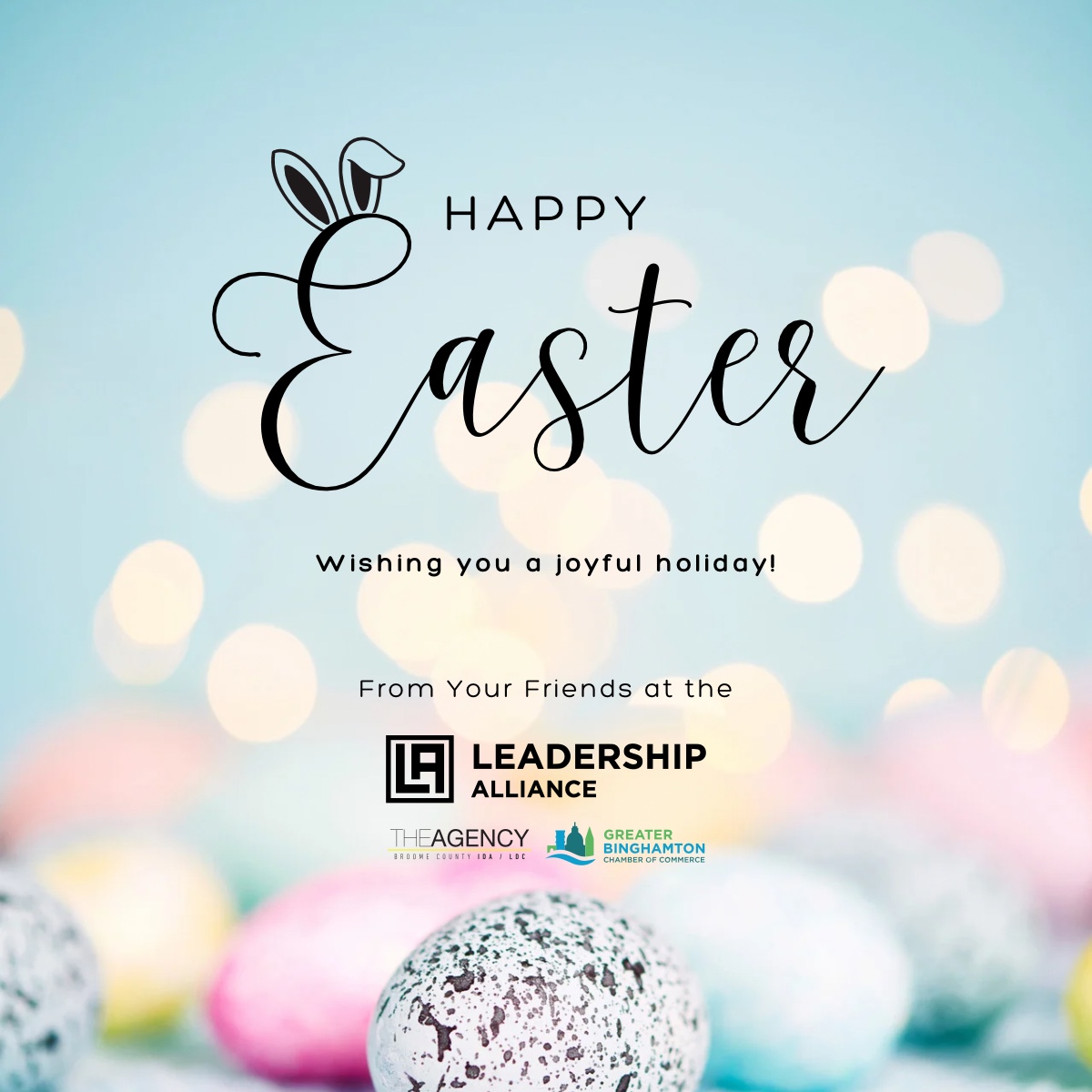 BingChamber's tweet photo. The Leadership Alliance team hopes that everyone in Greater Binghamton has a very Hoppy Easter 🐰🌷 https://t.co/gKQH2XIvnT