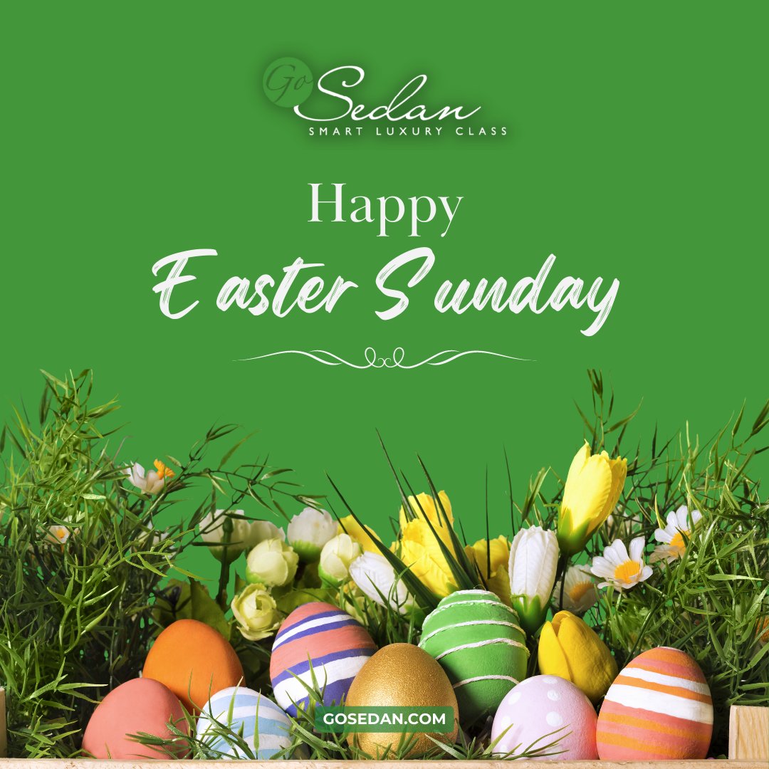 GoSedan's tweet photo. Happy Easter from GoSedan!🥚Treat yourself to a luxurious ride in one of our sedans or SUVs this holiday. Our professional drivers will take care of the details, leaving you to relax and enjoy the ride. Book now and arrive in style. 💫 #GoSedan #LuxuriousRide #HappyEaster https://t.co/7TvJJv5ZuI