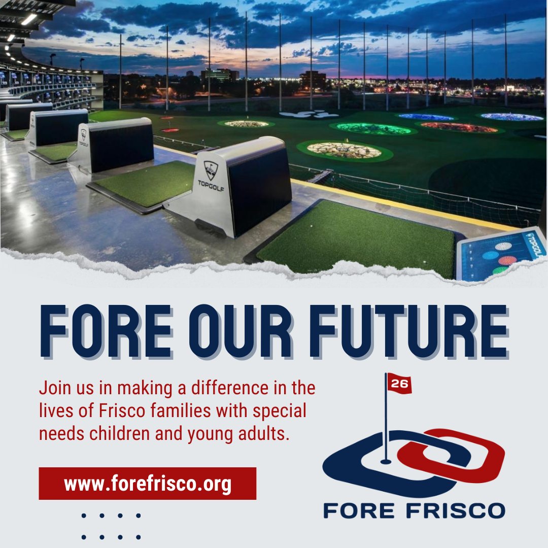 ForeFrisco's tweet photo. Don't miss out on the opportunity to support families with special needs in Frisco while enjoying a fun-filled evening at Top Golf Frisco! Get your tickets now for our fundraiser on April 24th from 5:30-9:00 p.m. Register and donate here: https://t.co/kjvw94cYpw.  #SpecialNeeds https://t.co/HJZGeKLdcF