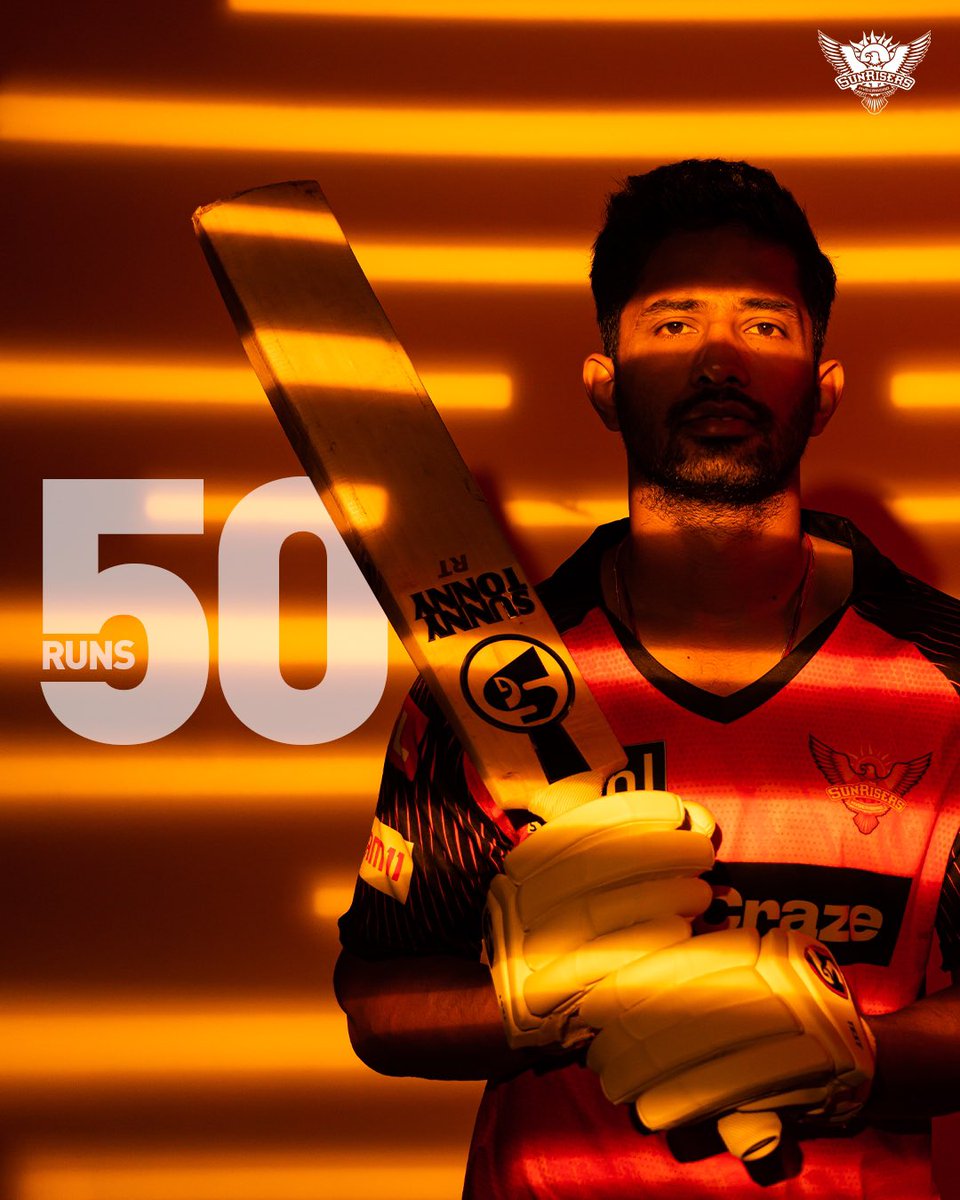 SunRisers's tweet photo. Grit, class &amp; Rahul Tripathi™️ drives 🧡

His 1⃣1⃣th IPL FIFTY had everything 👏

#OrangeFireIdhi #OrangeArmy #IPL2023 #SRHvPBKS | @tripathirahul52 https://t.co/QsjaoIiSdR