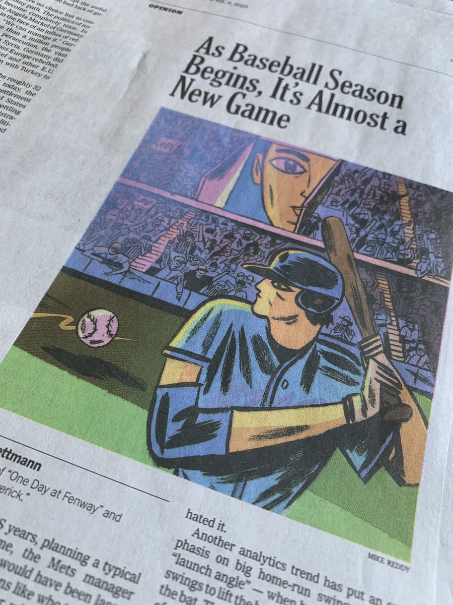 Nice Mike Reddy illustration in Sunday NYT opinion section! @SamFoxSchool alum @samfox_MFA_IVC Would be a great visitor
