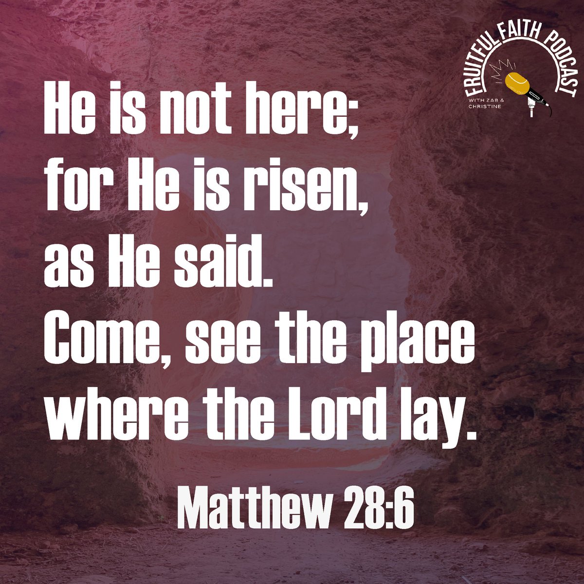 PodcastFruitful's tweet photo. Matthew 28:6... https://t.co/eEm3lJx54j