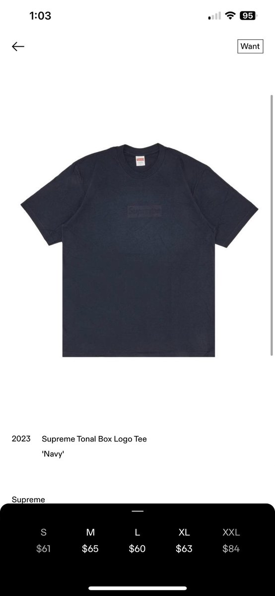 HythereTM's tweet image. Brand new in bag #SizeLarge #Supreme Tonal #Bogo Tee Navy $55 shipped