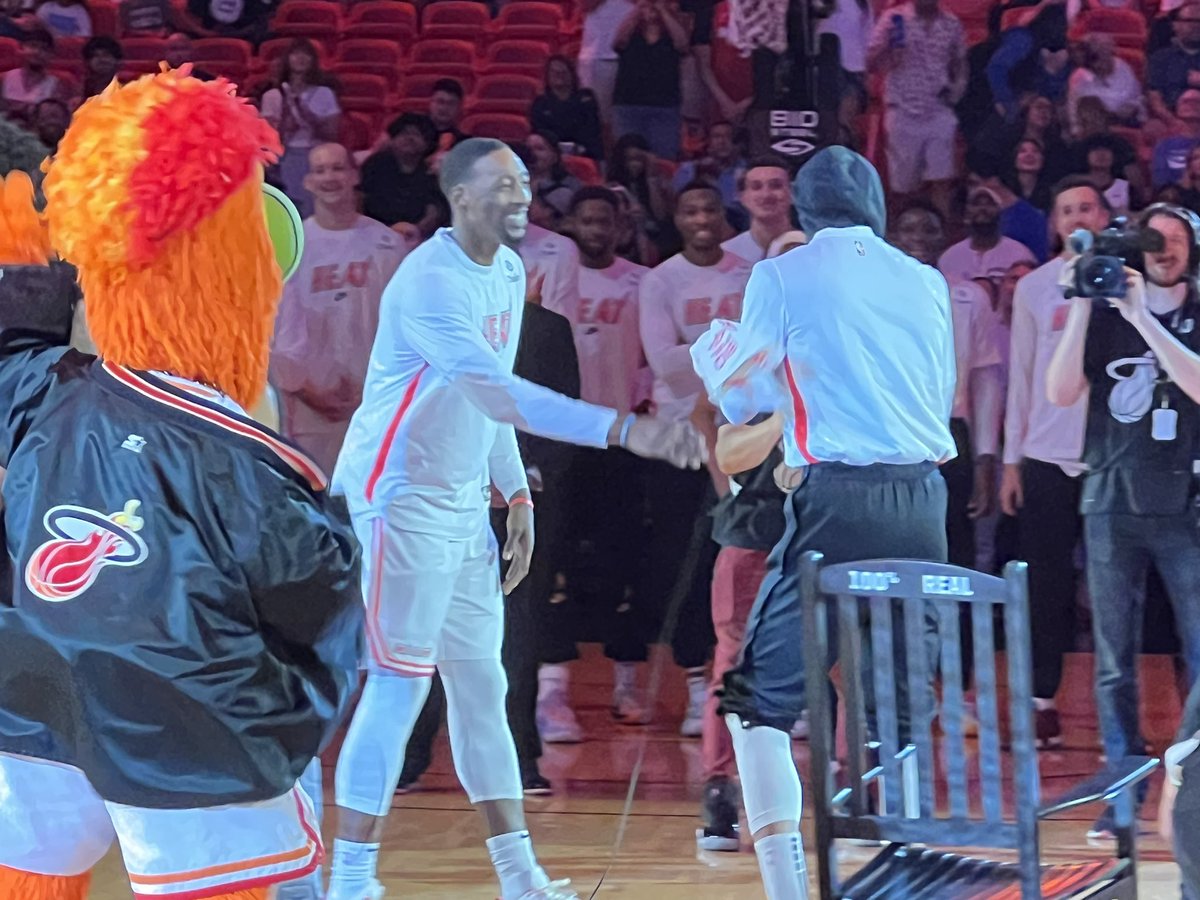 Will Manso on Twitter "Bam Adebayo presenting Udonis Haslem with a