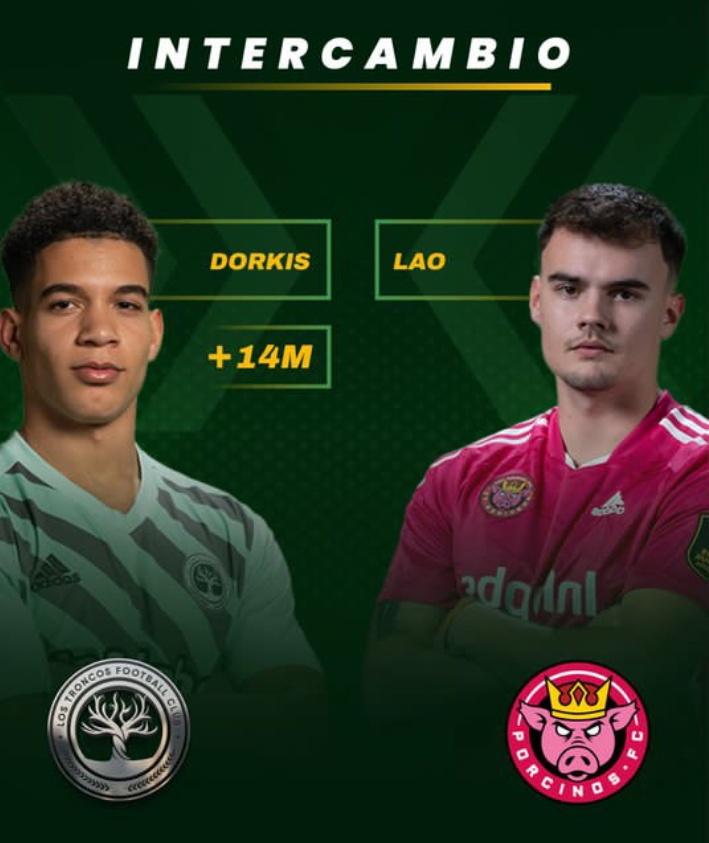 Manucdl27's tweet photo. 🚨🌲OFICIAL🐷🚨 @KingsLeague
INTERCAMBIO DE JUGADORES ENTRE @LosTroncosFC_  y @PorcinosFC 
-DORKIS se va a Porcinos(+14M)
-RAUL LAO se va a Troncos
#KingsLeague 
#MercatoKingsLeague https://t.co/rMpBb4ikei
