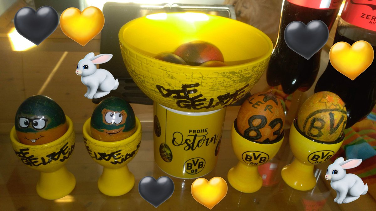 BastianDriller's tweet photo. #BVB 
#Ostern 🐇🥚 
#Ukraine 🥚🤩🇺🇦
#BVBGeschirr 🍵🖤💛🥣🖤💛 
#Eierbecher 
@HexeHanna8 @BVB 
🇺🇦🖤💛🖤🇺🇦 19:09 Uhr 🇺🇦🖤💛🖤🇺🇦💛🖤💛🇺🇦 
👇🏻Ich habe 09😉 #Hasis 🐇
👇🏻und alle #Ostereier 👀🥚🖤💛🥚🇺🇦 gefunden 🧐🖤💛 
👇🏻sowohl die BVB als auch die Ukraine -Eier und schön sortiert🌟 https://t.co/yK7SZvSSAx