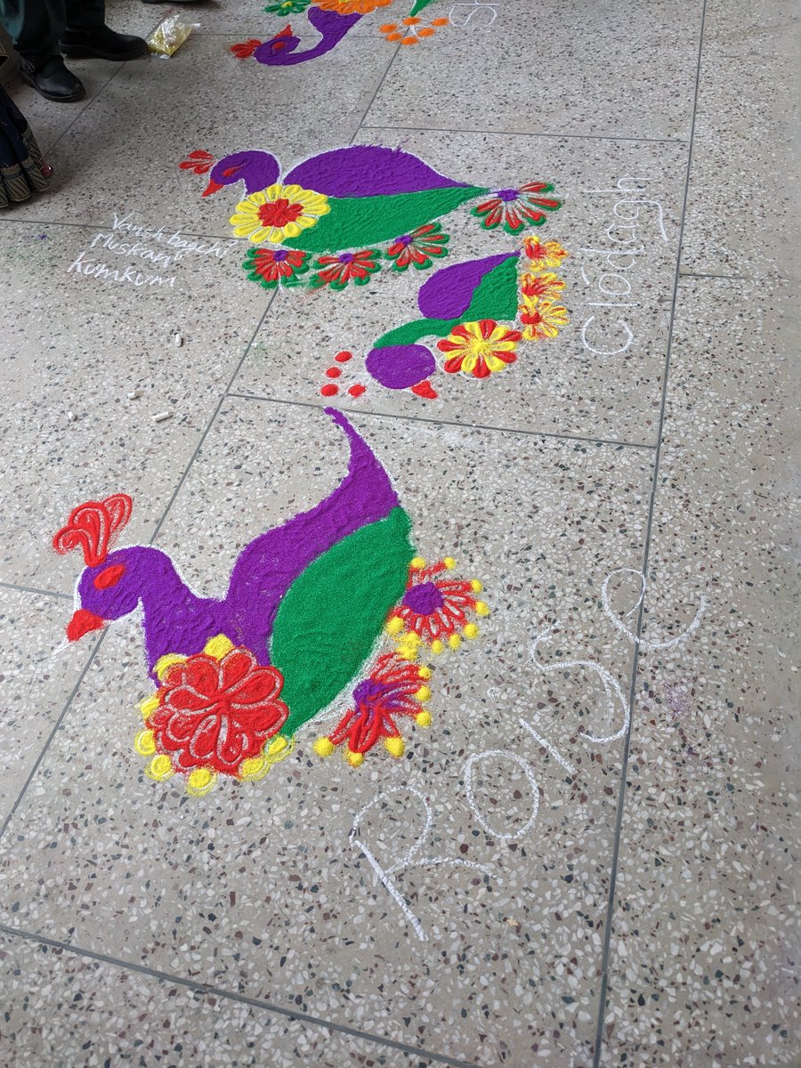 Lessons in Rangoli Art from Class 8 at Sneha
Step 3: Sit back and admire your handiwork!