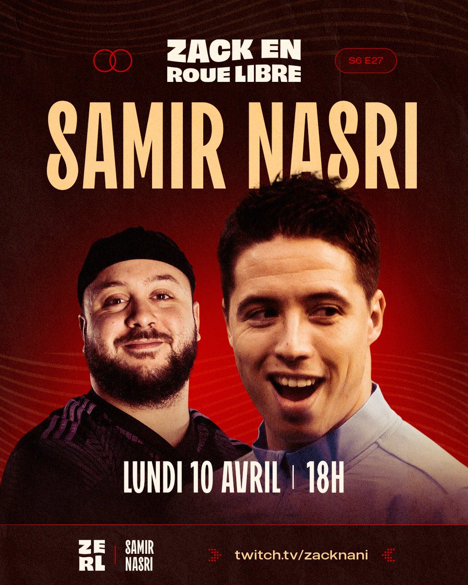 Petit contre temps pour mes Gunners, malgré tout c'est l'occasion d'en recevoir un ancien pour parler de sa carrière ! Zack en Roue Libre x @SamNasri19 c'est DEMAIN 18H en Live sur ma chaîne, ça fait longtemps que vous l'attendiez, je suis très content de vous proposer ça 😎